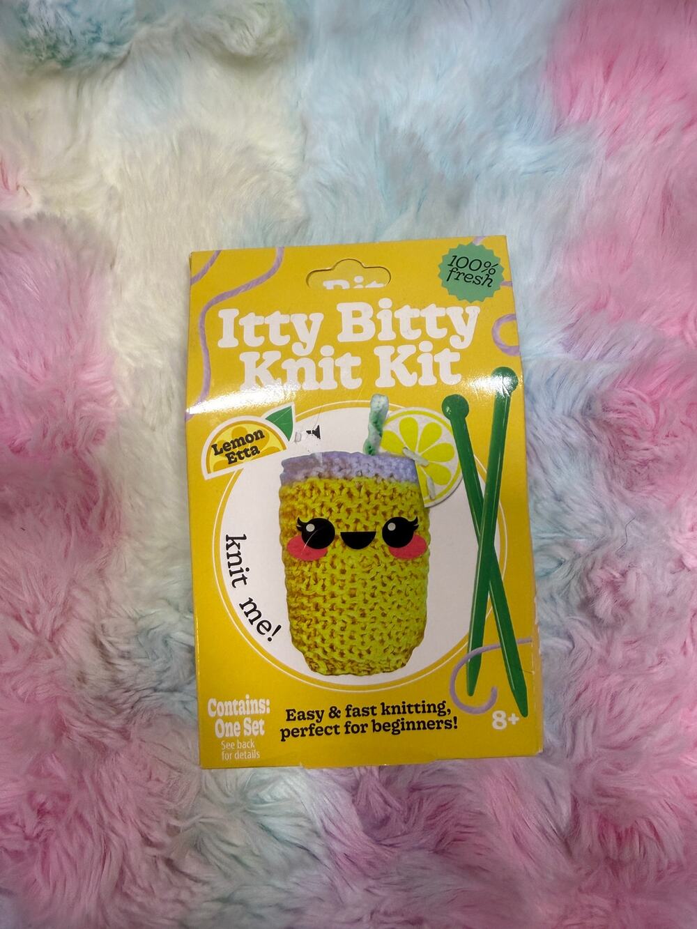 NWT Bright Stripes Itty Bitty Knit Kit Lemon Etta Ages 8+